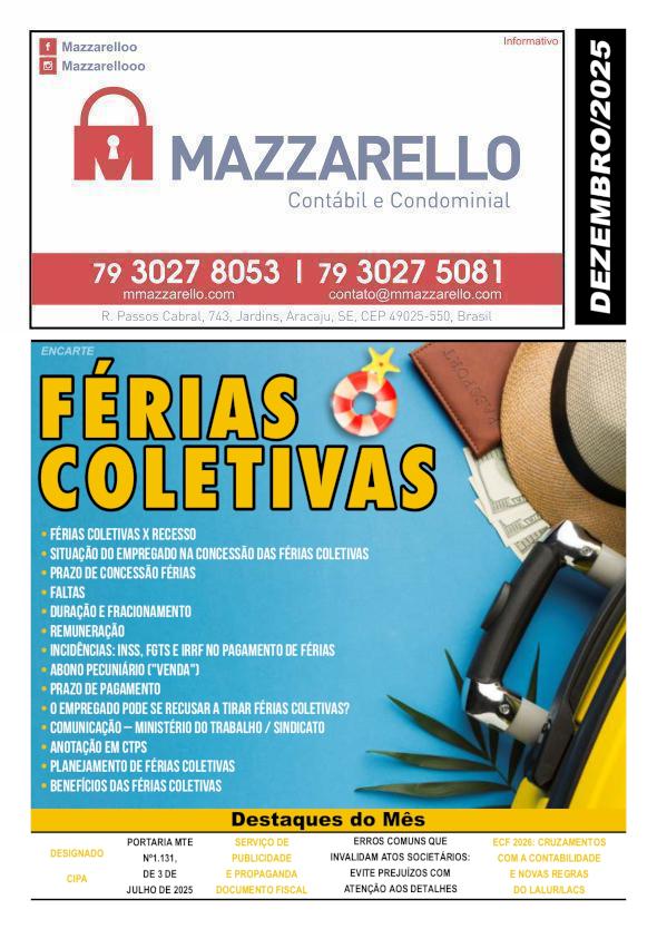 INFORMATIVO DE DEZEMBRO 2025